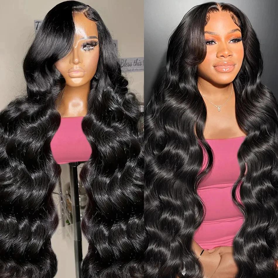 MELODIE 13x6 Hd Transparent Body Wave Lace Front Wig Brazilian 40 42 Inch Lace Frontal Wigs 13x4  Lace Human Hair Wigs