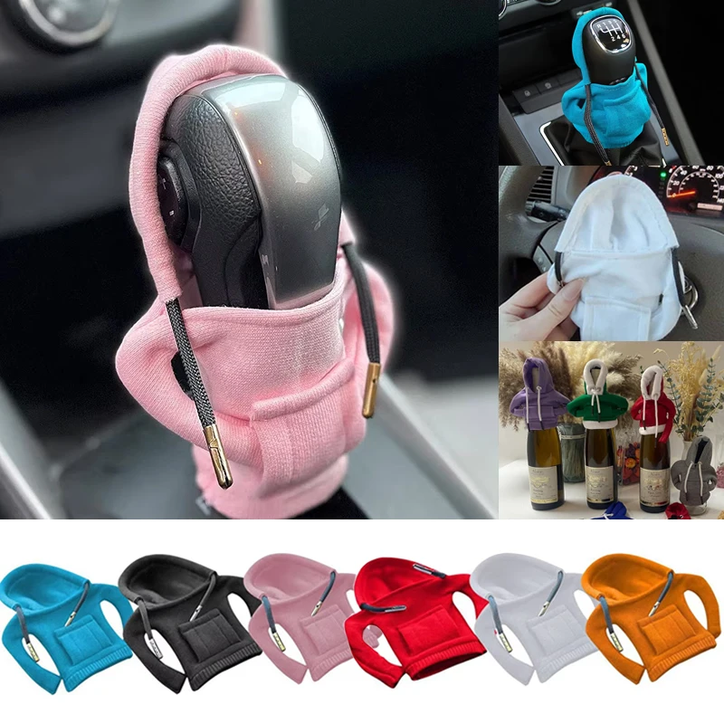 Hoodie Car Gear Shift Cover Fashion Gearshift Hoodie Car Gear Shift Knob Cover Manual Handle Gear Sweatshirt Change Lever Cover