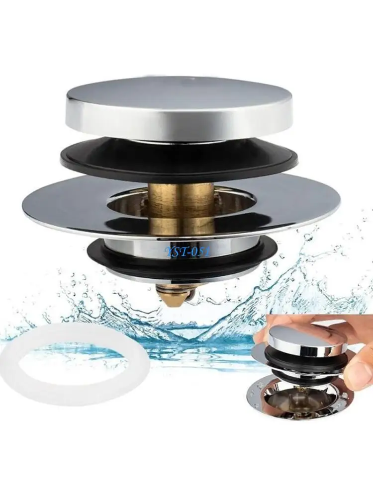 E15A Shock Absorbing Bathtubs Drain Plug Ergonomic Tip Toe Tub Stoppers for Bathroom
