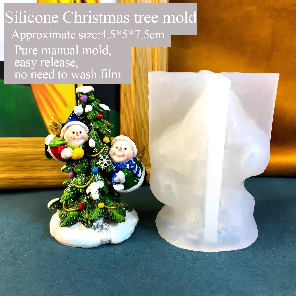 

Christmas Mold Drop Glue Aromatherapy Plaster DIY Mold, Cute Christmas Tree Mold, Angel and Snowman Mold