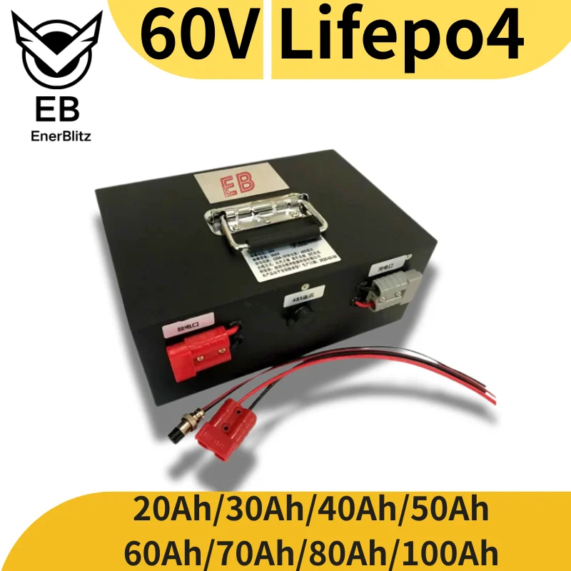 

EB60V 60ah 50ah 80ah 100ah 20ah 30ah 40ah 70ah Batería de litio Lifepo4 para dos ruedas y tres ruedas