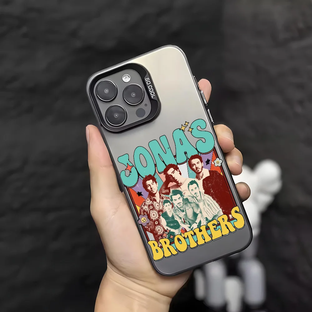 Band J-JONAS B-BROTHERS phone case For iPhone 17 16 15 14 13 12 11 Pro Max Plus Mini IMD Color Silver Shell Cover - view 6