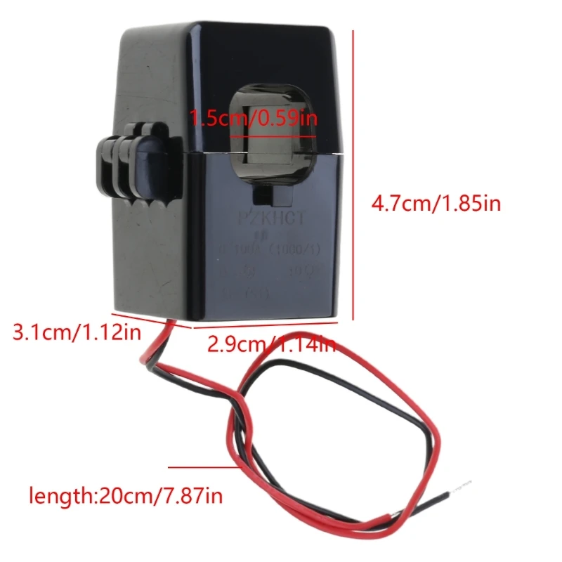 AC 0-100A PZCT-02 Split Coil for 100A Amp Energy Meter Mini Clip-on Measuring Building Electricity Consumption