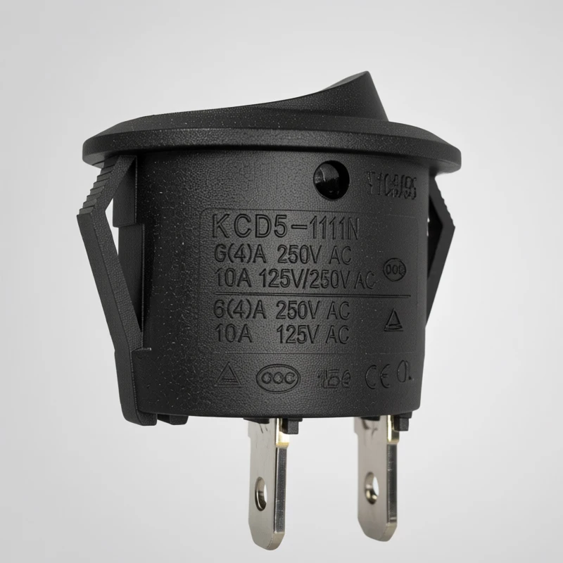 5/10/20pcs Rocker Switch ON/Off SPST 2Pin Latching Toggle Switch Snap Round with Pre-Wired 6A/250V 10A/125V AC for Boat, Car