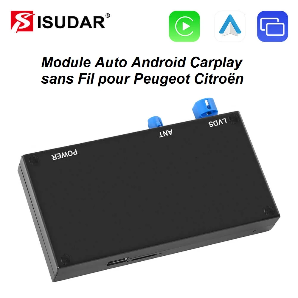 

ISUDAR Wireless Carplay and Android Auto for Peugeot 208 308 508 3008 Citroën C4 DS3 DS4 DS5 SMEG MRN Multimedia Accessories