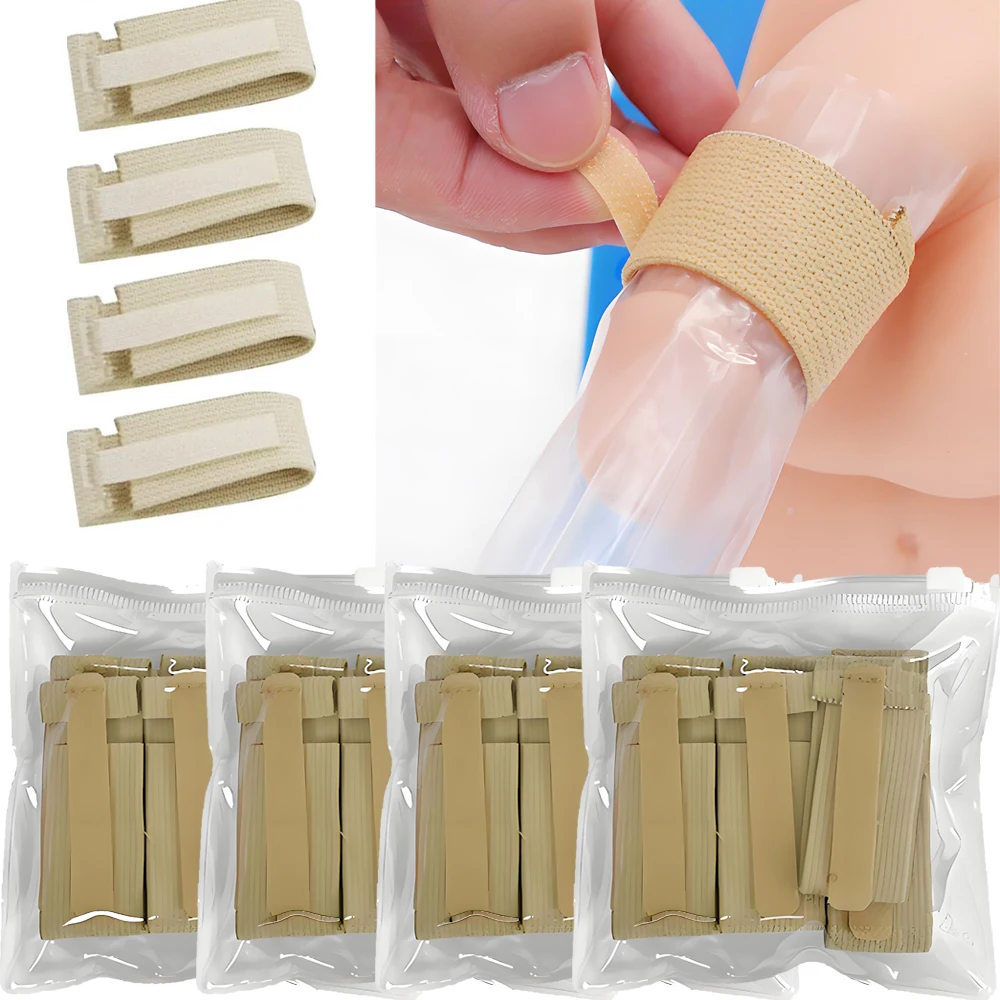 

10-100Pcs Adjustable Patient Fixed Urine Bag Straps Washable Soft Adult Urine Belts for Bedridden Urinary Incontinence Patients