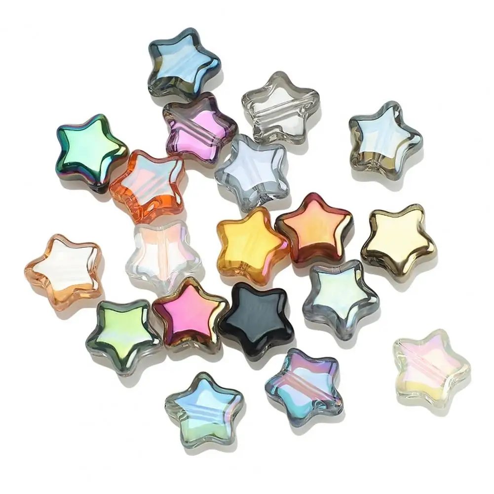 Star-shaped Glass Beads for Jewelry Making Colorful Glass Star Beads Versatile Diy Jewelry Making Crafts for Keychains