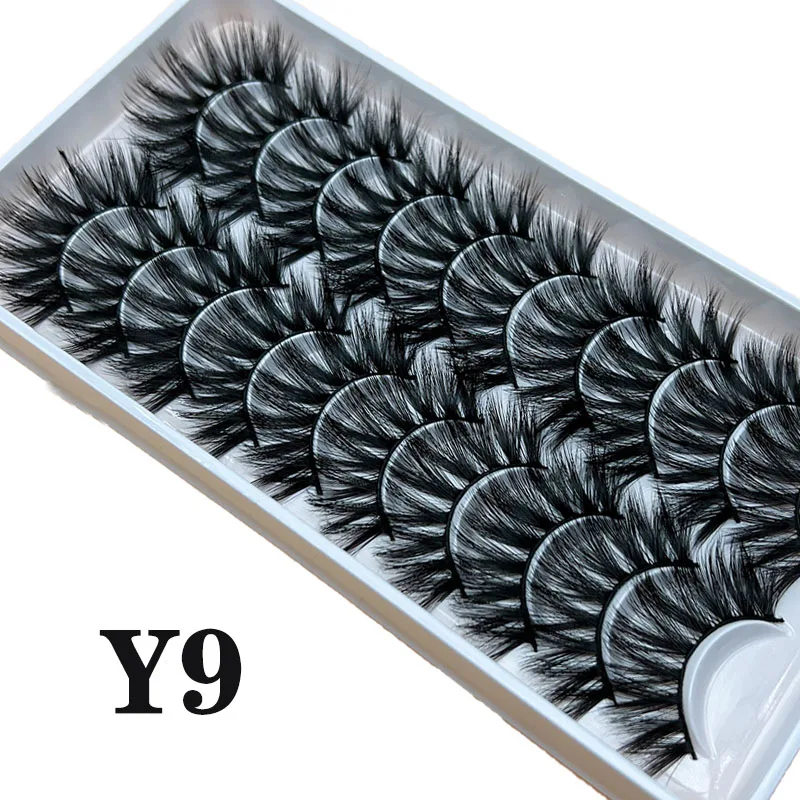 Russische Streifenwimpern 10 Paar Flauschige Kunstnerzwimpern 3D Falsche Wimpern Russische Volumen-Wimpern Künstliche Wimpern Giveaway Make-up – Detail 36