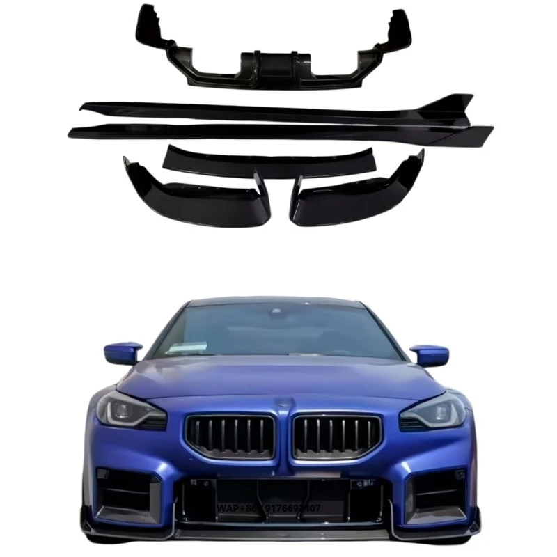 For M2 G87 Modification -style Carbon Fiber Body Kit Front Lip Bumper Side Skirts Rear Diffuser Rear Spoiler