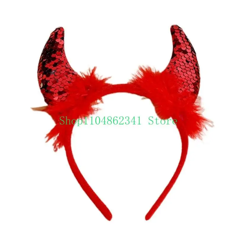 5ASD 할로윈 동물성 뿔 귀 머리 고개 후프 파티 코스프레 헤드 밴드 헤어 밴드 헤드웨어