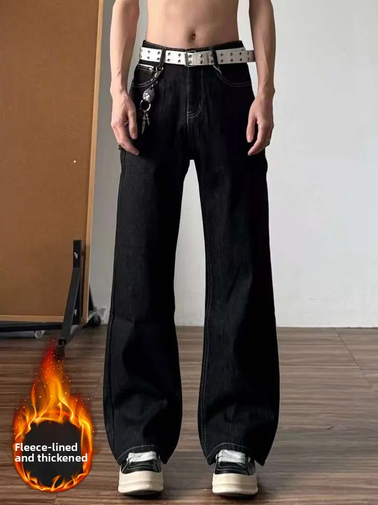 

Мужские джинсы Bla American Retro Original Denim: утепленные, прямые, с расклешенными штанинами, Cleanfit, зимние, повседневные