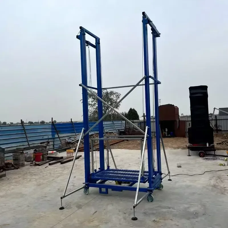 Portable Heavy Electric Scaffolding Reinforced Steel Frame Traditional High Strength 500kg Capacity for Warehouse
