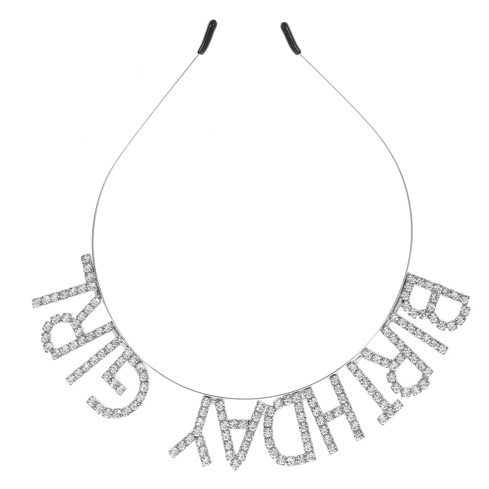 

Rhinestone Birthday Headband Letter Decoration Stylish Party Headpiece Teen Girls Women Hairband Rhinestone Headband