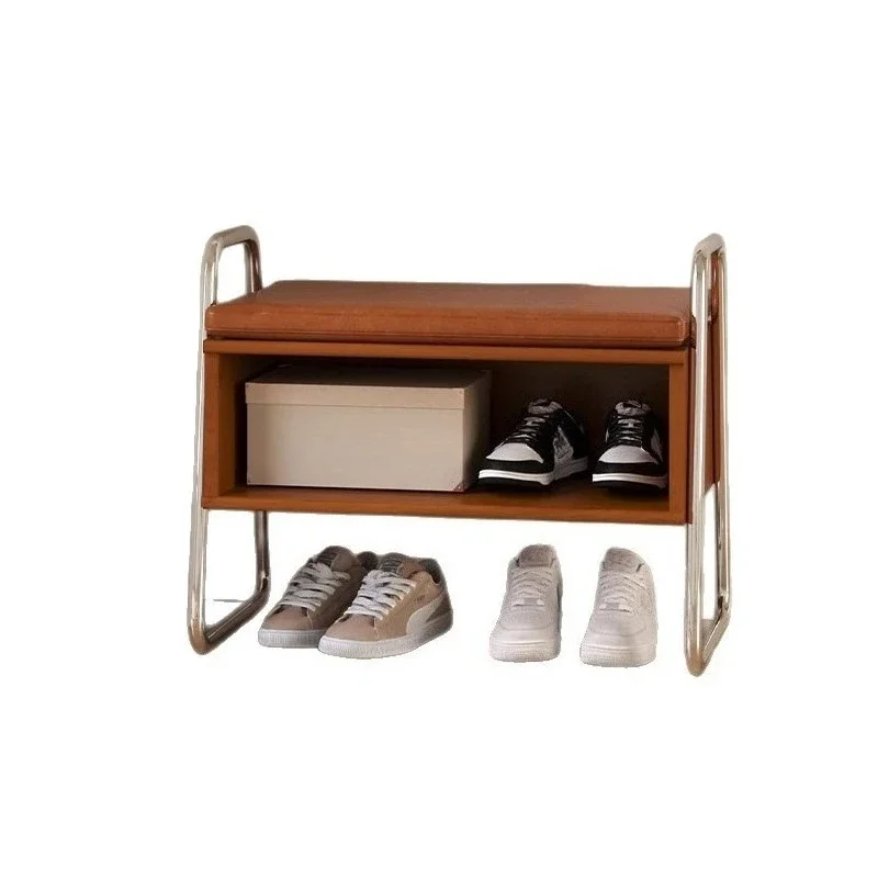 

Light luxury home test shoe change stool rectangular sofa foot pedal simple cloakroom home entrance living room low stool