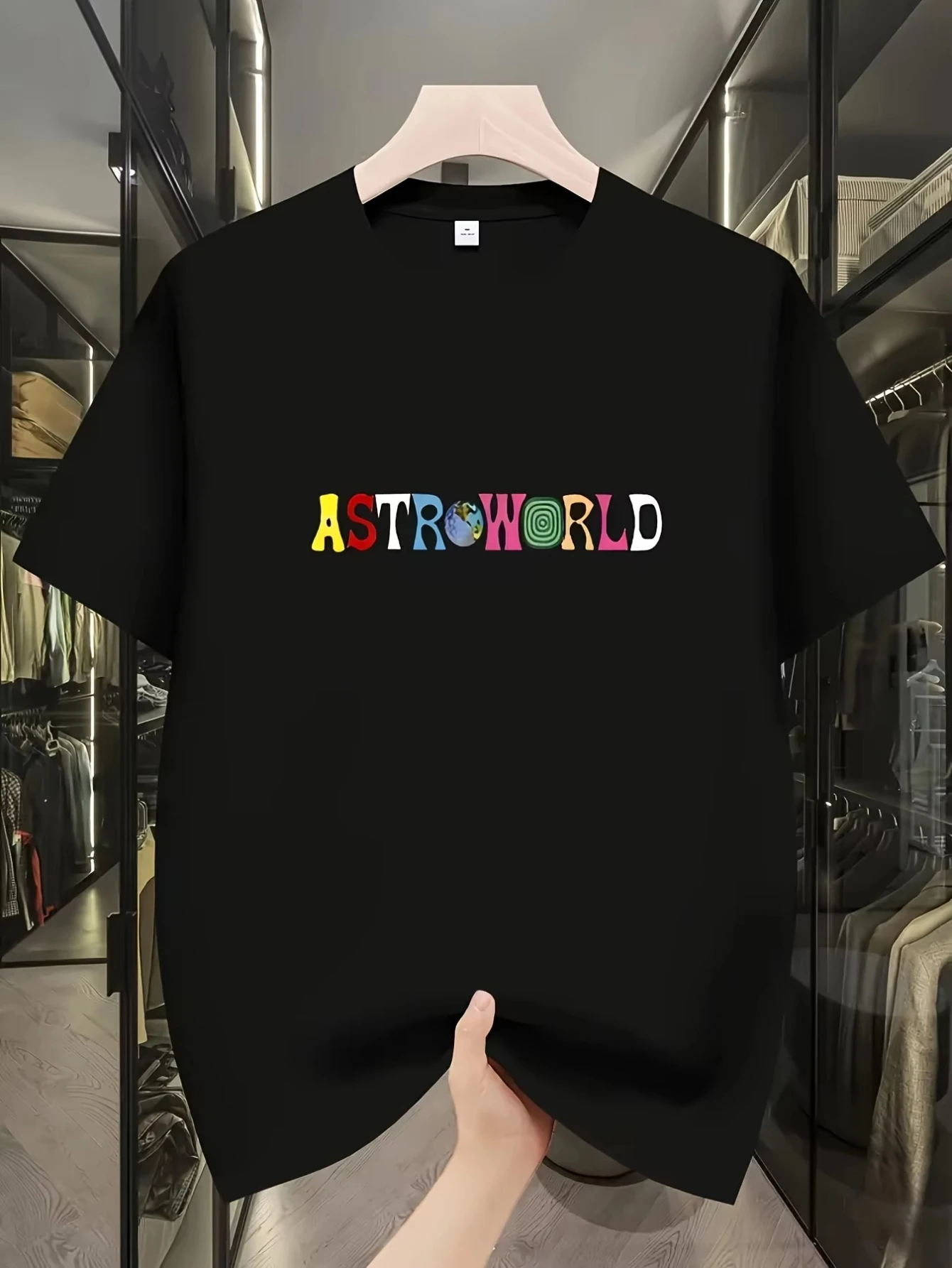 الرجال ملابس الرجال تي شيرت للجنسين الأبيض عادية تي شيرتات قصيرة الاكمام جريئة أستروورلد الجرافيك طباعة تنفس الصيف المحملة الموضة