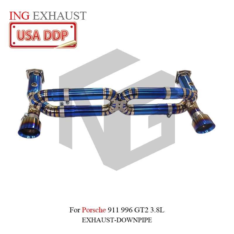 

ING Titanium alloy Exhaust Catback valveless for Porsche 911 996 GT2 3.8L Performance Engine system