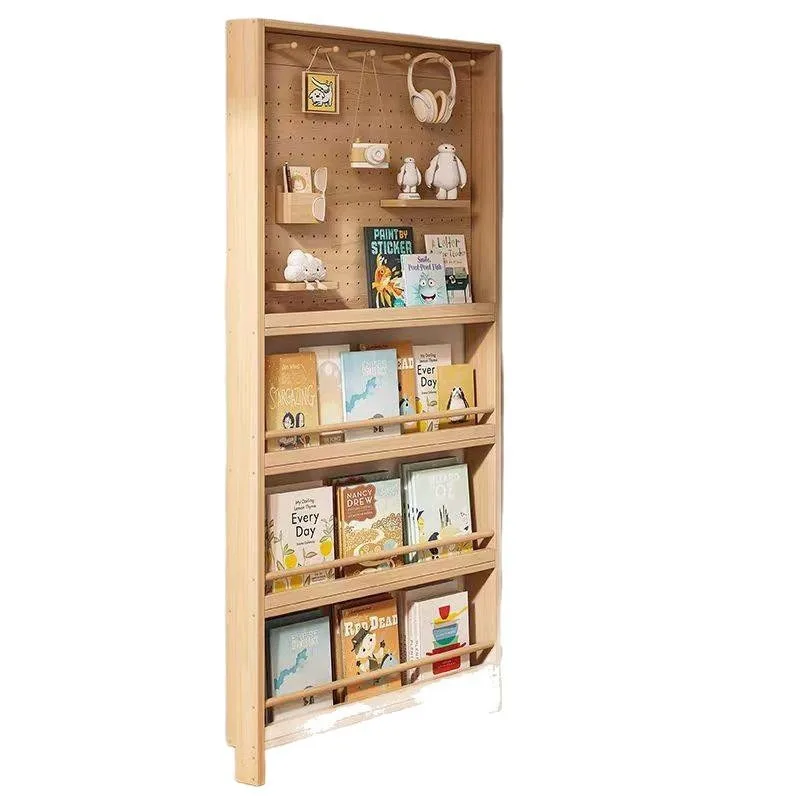 Cave plate shelf, narrow slot door, small apartment bookshelf, multi-layer picture book rack
