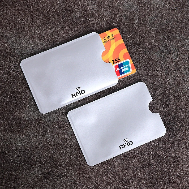 10PCS Anti Rfid Bank Card Holder Metal NFC Blocking Reader Lock ID Credit Card Bag Men Women Laser Aluminium Card Case Protect