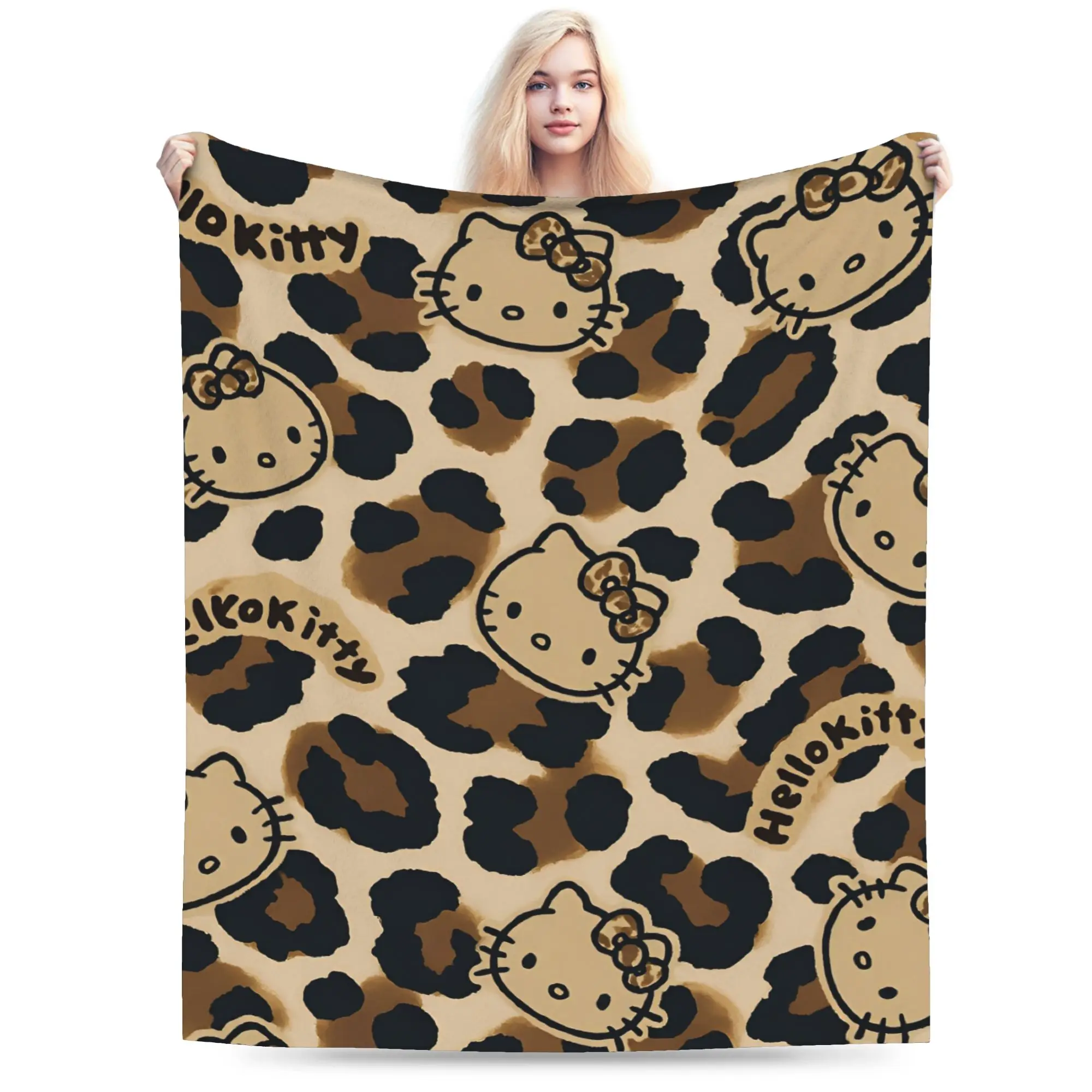 بطانية هالو كيتي عالية الجودة، بطانية رمي فائقة النعومة، مفرش سرير مطبوع لغرفة نوم الأطفال #1