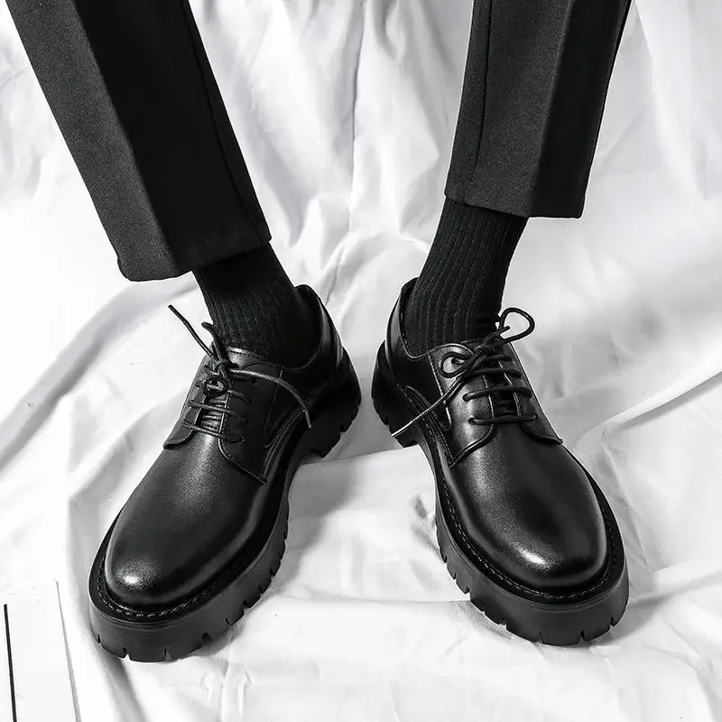 Party Leather Shoes Men's Korean-Style Fashionable Social Young Men's Sports Style Business Dress Leather Shoes