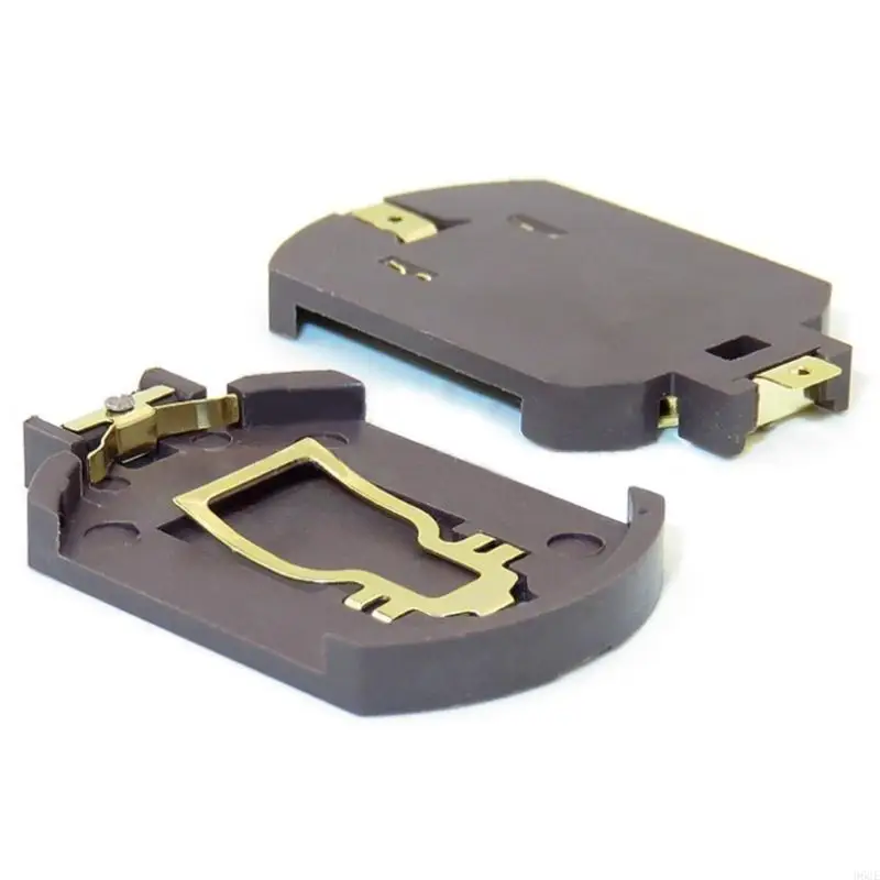 

96GE 10Pcs Portable 3V CR2016 Common Coin Button Cell Battery Adapter Clip Socket Holder Container Box for Case