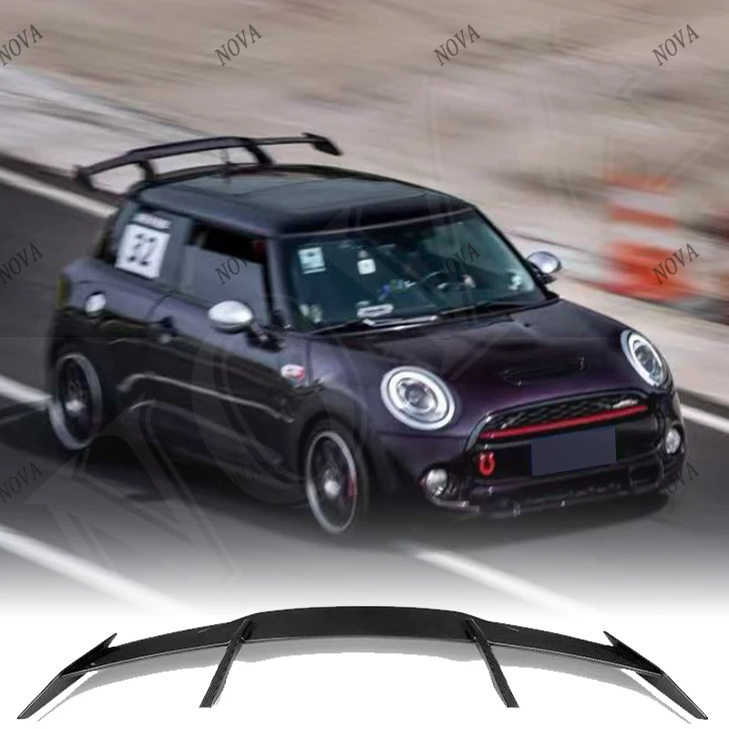 Suitable For BMW Mini F56 Cooper S Real Carbon Fiber Gen‑2 MP Style Roof Spoiler Rear Top Wing Lip Car Exterior Tuning Parts