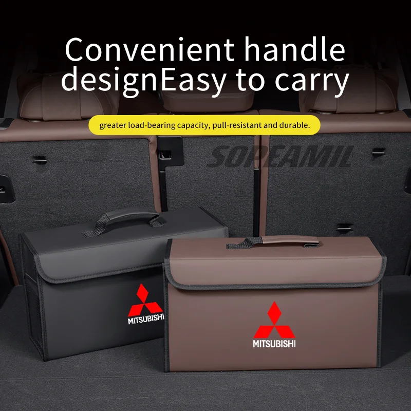 

For Mitsubishi Outlander Pajero Asx Colt Lancer L200 Triton RALLIART Car Trunk Organizer Box Tailbox Stowing Tidying Storage Bag