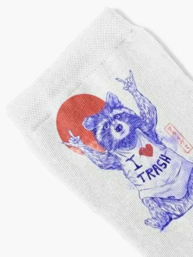 I Love Trash - Cute Funny Metal Raccoon Gift Socks anti-slip funny sock Socks Men's Women's