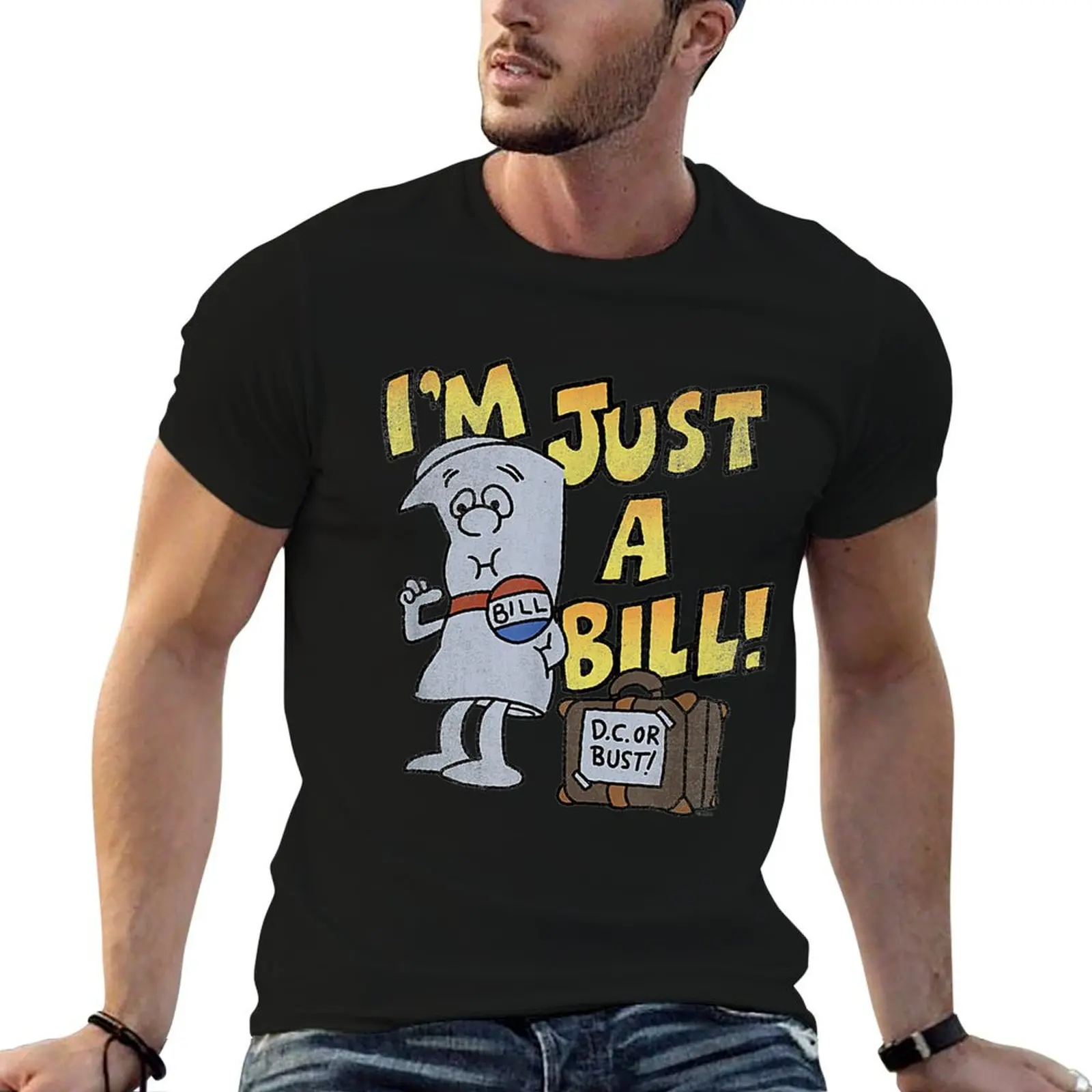 Schoolhouse Rock I'm Just A Bill T-Shirt Daily Casual Short Sleeve Tee Shirt