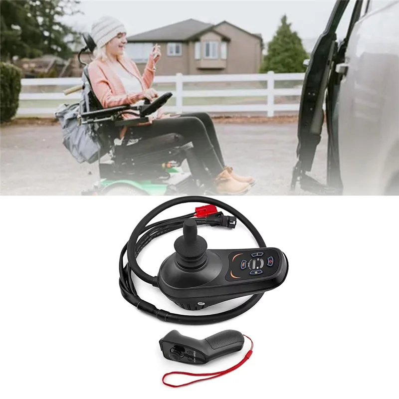 Controlador de Joystick de Motor cepillado de doble accionamiento confiable de 24V con control remoto de corriente máxima 45A para bicicleta de silla de ruedas eléctrica interior