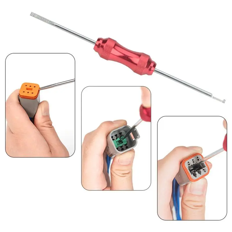 A58Z 5 Set 6 Pin DT Connector Kit, Waterproof DT Connector, Size 16 Stamped Contacts, Seal Plugs for Car, Truck, Motorcycle