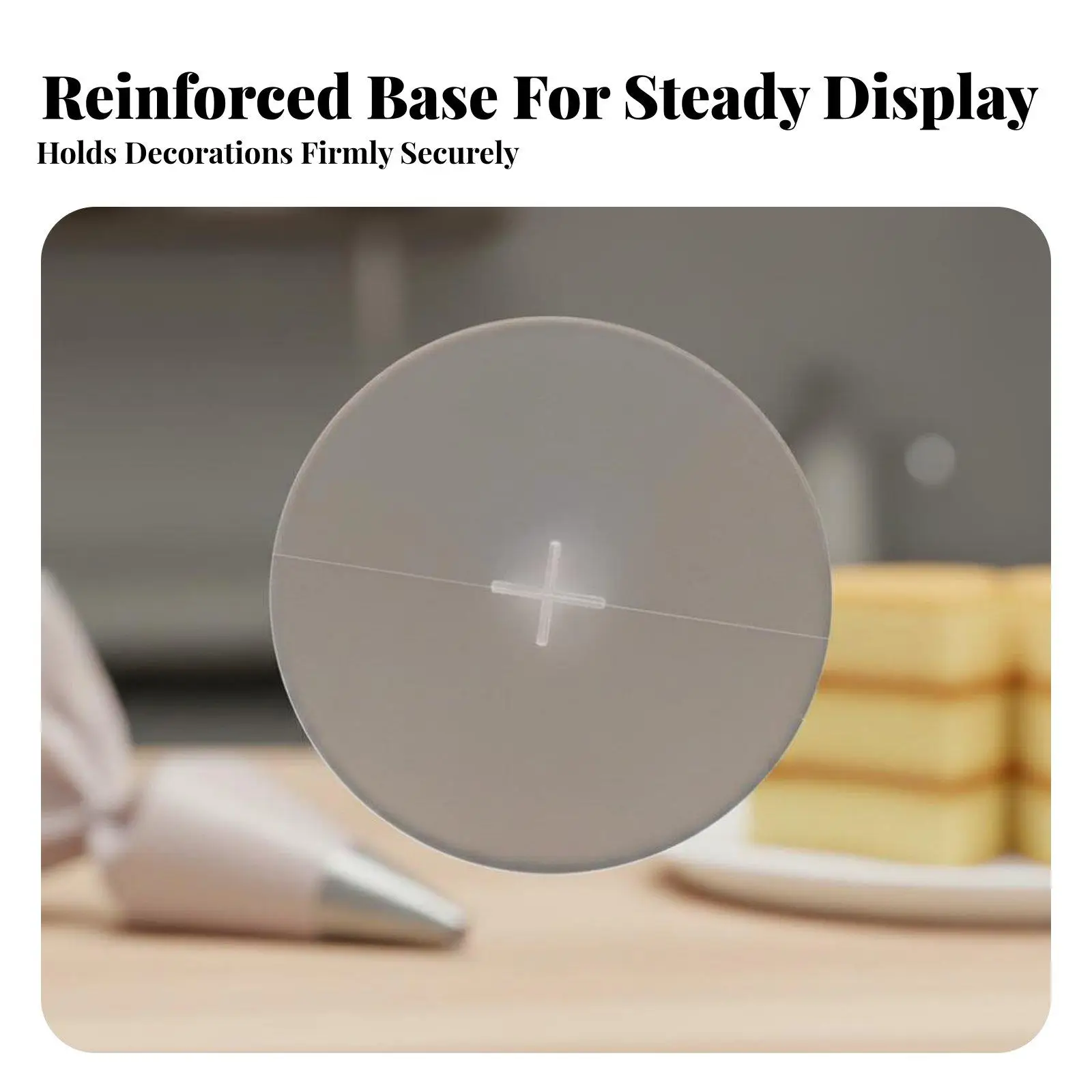 Cake Decor Supplies Round Base Pins for Cake Toppers Secure Holder for Cake Shapes and Molds