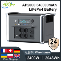 CTOLITY 2600W Camping Portable Power Station 2048WH Solar Generator LiFePo4 Battery Emergency Power Supply 110V 220V Outdoor