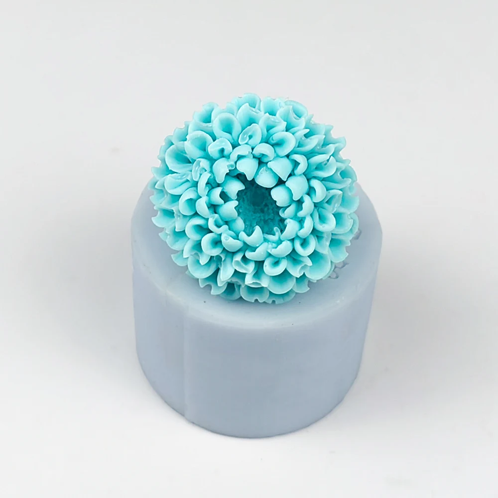 

HC0443 PRZY 3D Chrysanthemum Flower Moulds Wedding Birthday Valentine's Day Soap Molds Silicone Candle Mold Clay Resin