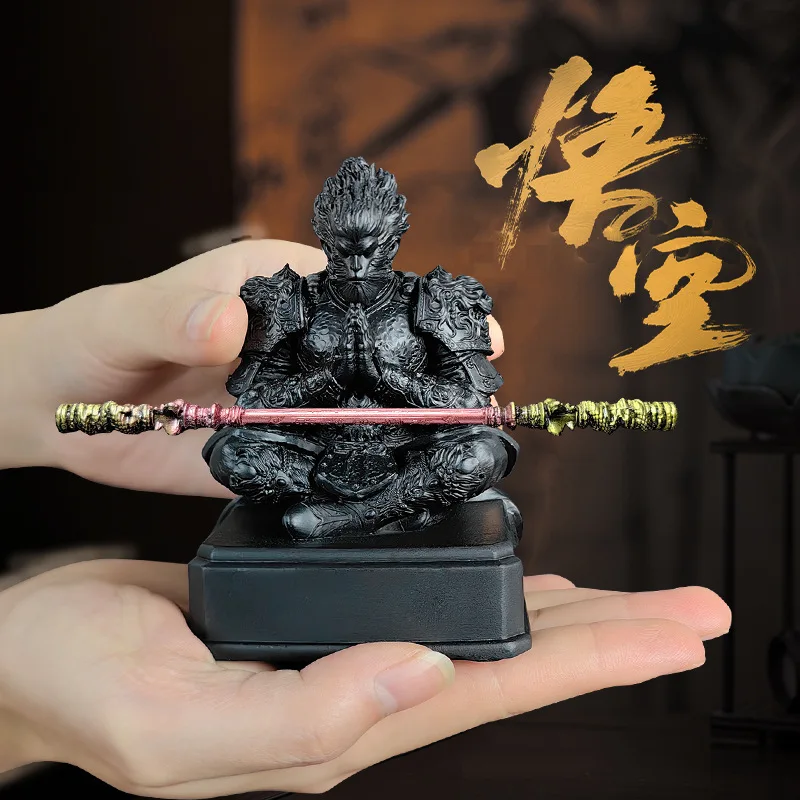 Wukong Resin Statue Action Figure Desktop Car Ornament Home Decor Collectible Gift for Game Enthusiasts