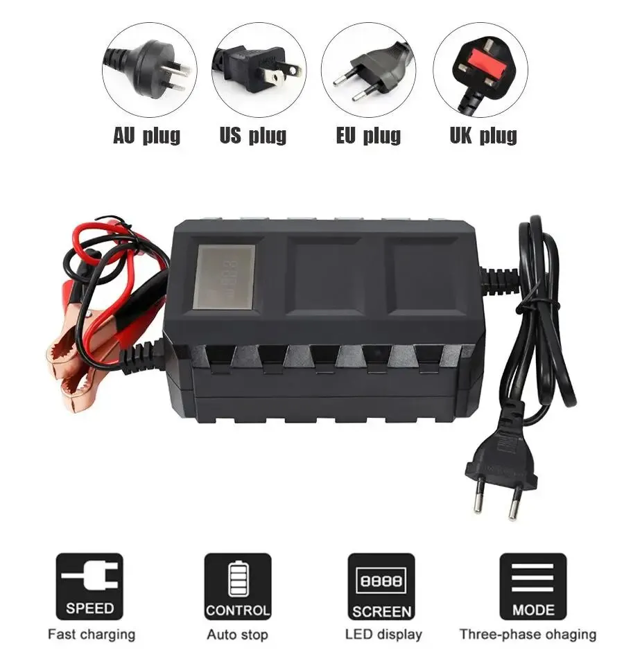 12v 14.6v Lithium Battery Charger Lifepo4 12.8v Lithium Iron Phosphate Battery Charger 20-100ah Charging