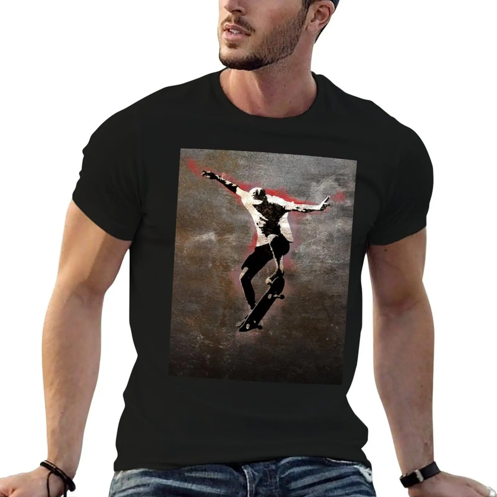 

Street Art Skateboarding T-Shirt man t shirts for men casual t shirt for man T-Shirt