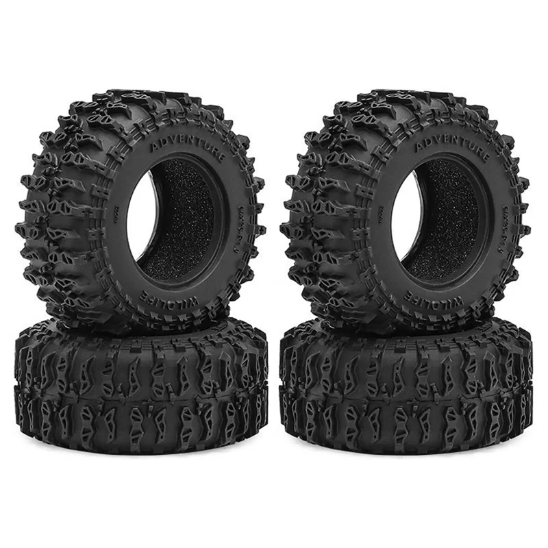B05C-Soft Tyre 4Pcs 1.3Inch Crawler Tires Super Grip For 1/18 TRX4M SCX24 FMS Ascent-18 Rc Car Part B