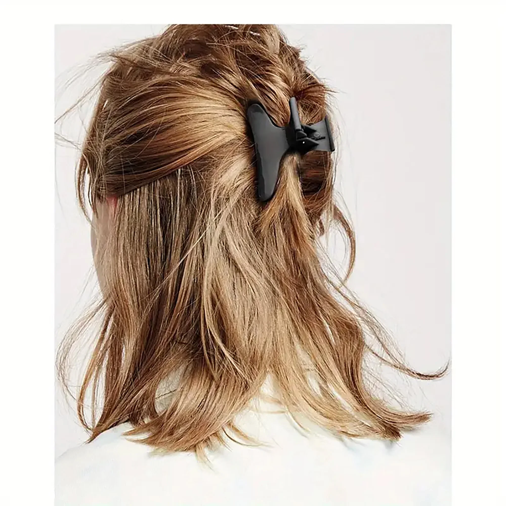 مجموعة مكونة من 12 قطعة من مشابك شعر الفراشة السوداء، وإكسسوارات على شكل مشبك الفراشة، وشكل ربطة عنق بسيط، خاصة للشعر المستعار الحقيقي