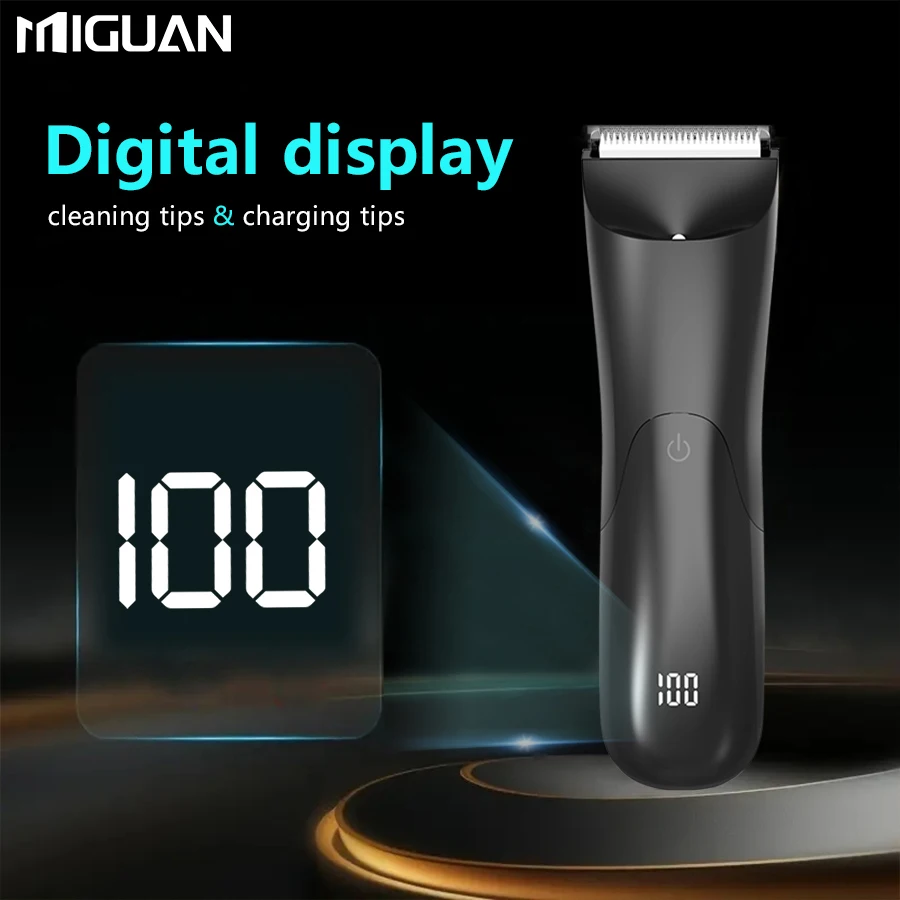 Trimmer per il corpo da uomo, rasoio elettrico, tagliacapelli elettrico inguinale e, tagliacapelli per l'igiene maschile con lama in ceramica