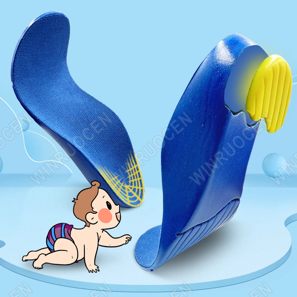 Kids Children Orthotics Insoles Flat Foot Correction Arch Support Orthopedic Foot Care Soles for Sport Shoes Pads Inserts