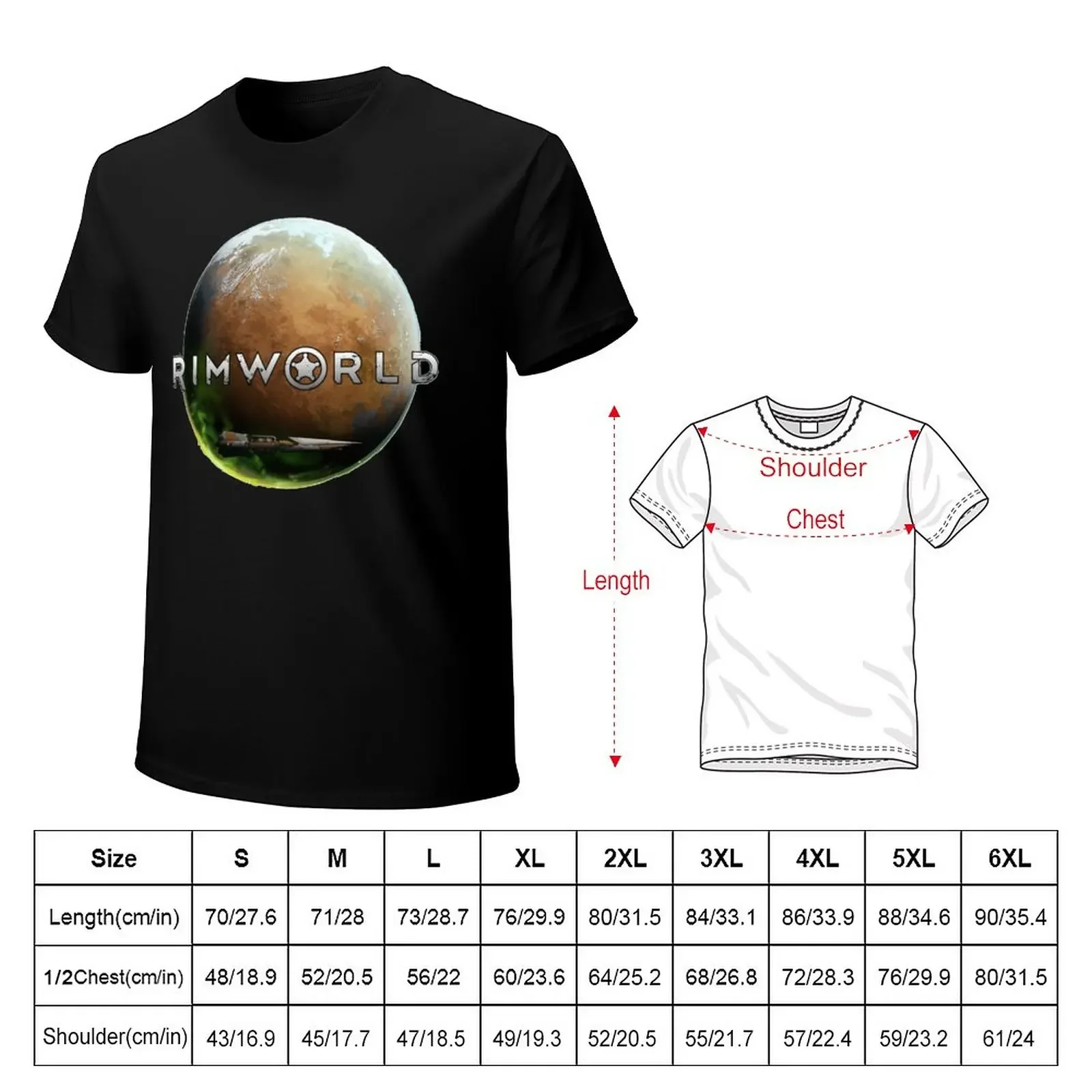 Planet Rimworld T-Shirt customs design your own animal prinfor boys boys animal print mens graphic t-shirts anime