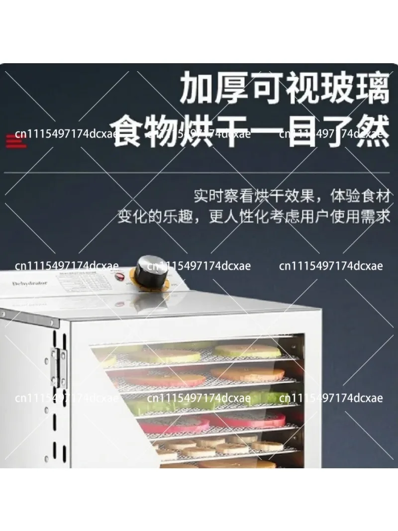 6-Tray Food Dehydrator for Home Use, Large Capacity Fruit Dryer Machine with Adjustable Trays