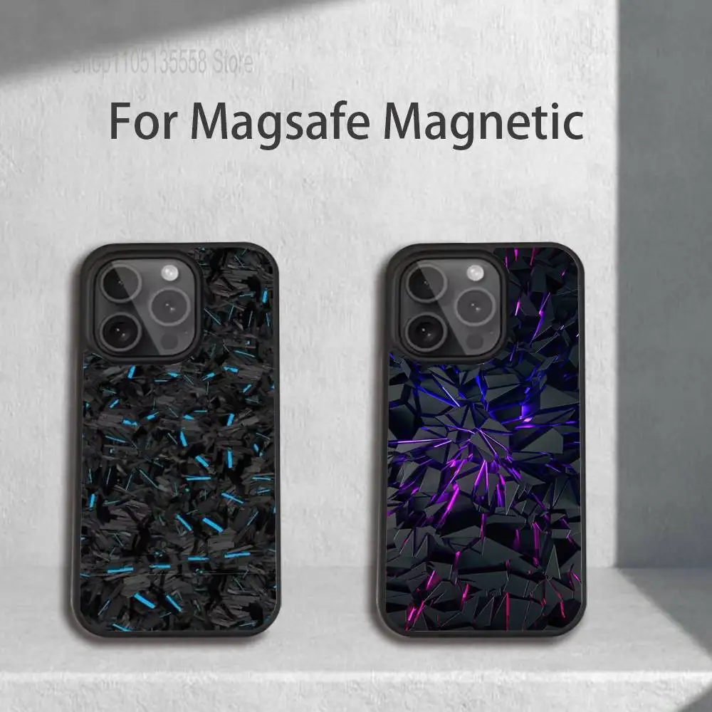 

Carbon Fiber Pattern Phone Case For iPhone 17,16,15,14,13,12,11,Pro,Max,Plus,Mini,SE4,E Magnetic Magsafe Wireless Charging