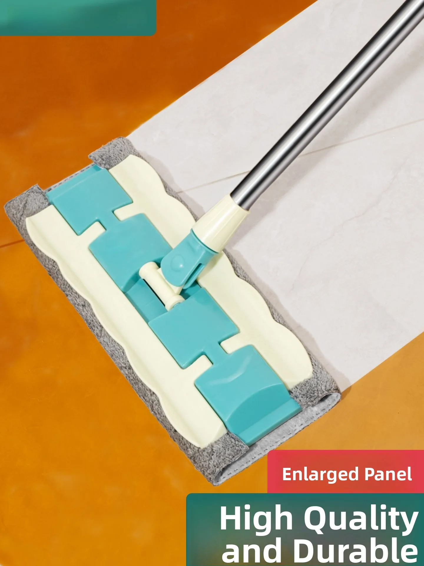 

Держатель для швабры YUOSDON, зажим для плоской швабры, ручка из нержавеющей стали, насадка из ультратонкого волокна для уборки дома, офиса, школы