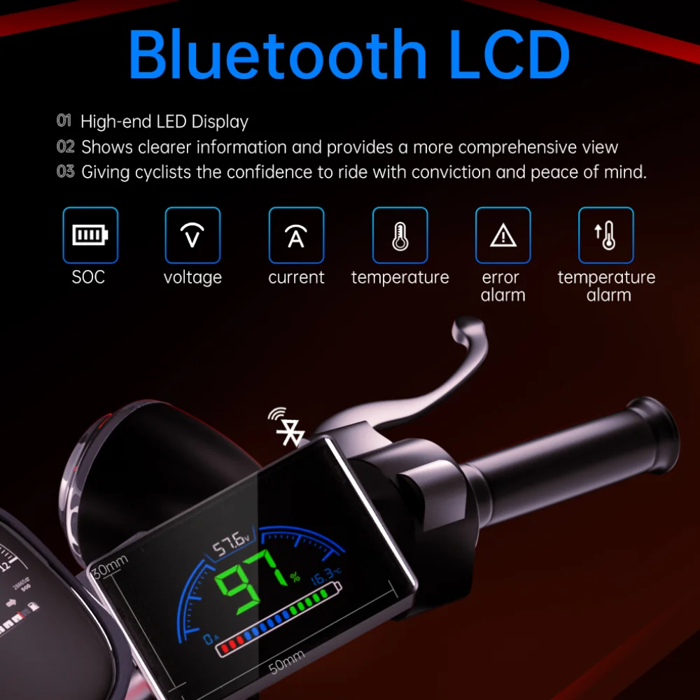 JBD Smart Bluetooth ЖК-дисплей для литий-ионной системы управления аккумулятором NMC LFP