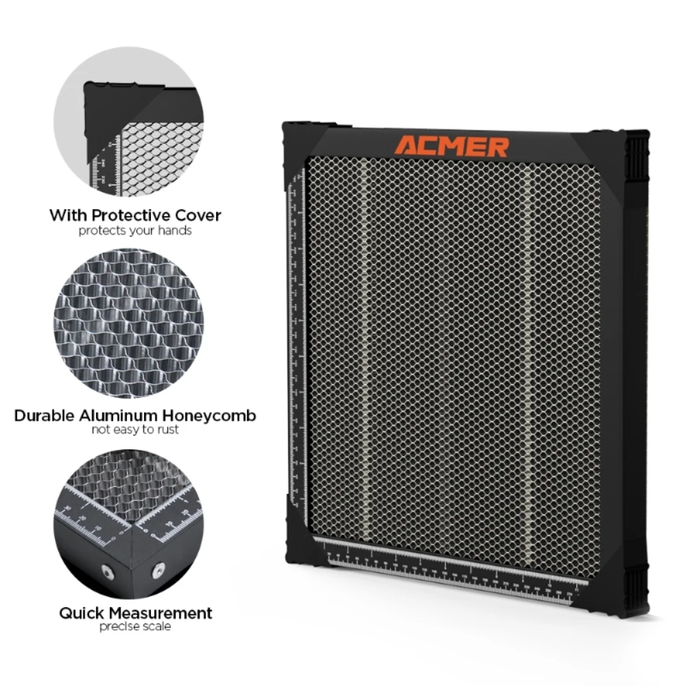 ACMER 400*400 العسل لوحة الجدول النقش بالليزر وآلة النفط الليزر العسل لوحة السرير قطع الجدول 300*300