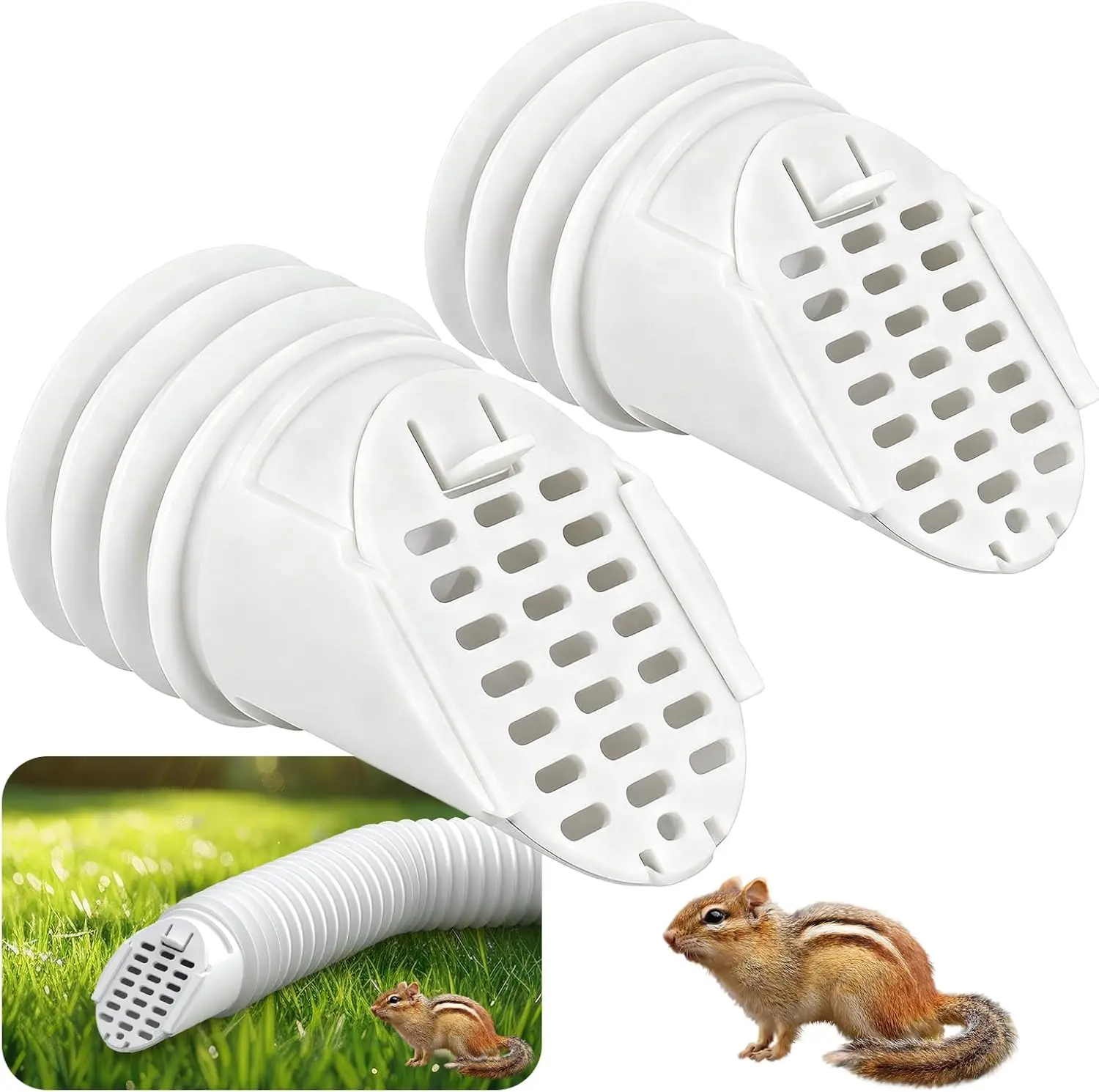 

Защитный удлинитель для водосточного шланга, 2 шт., для стандартного круглого шланга с резьбой 4 дюйма, белый