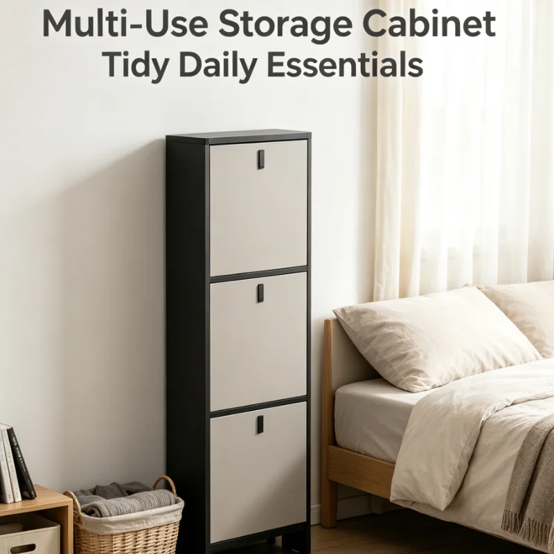 Ultra Thin Shoe Cabinet Narrow Entryway Storage Organizer Multilayer Wood Shoe Rack For Hallway Corridor Space Saving Furniture