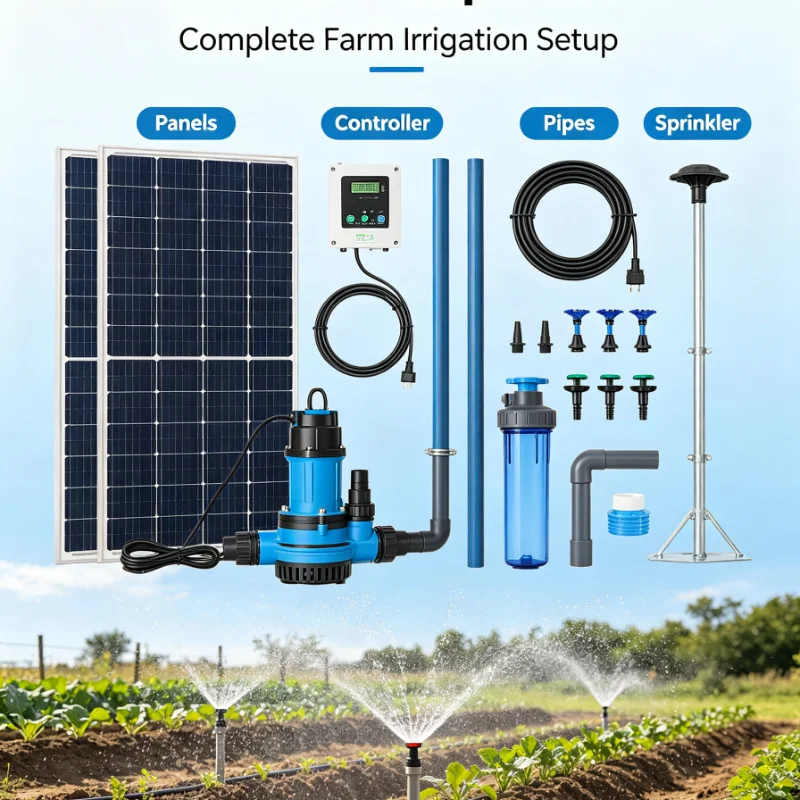 Customized Professional Reliable Durable Photovoltaic Solar Pump Off Grid For Farm Irrigation And Garden Fountain